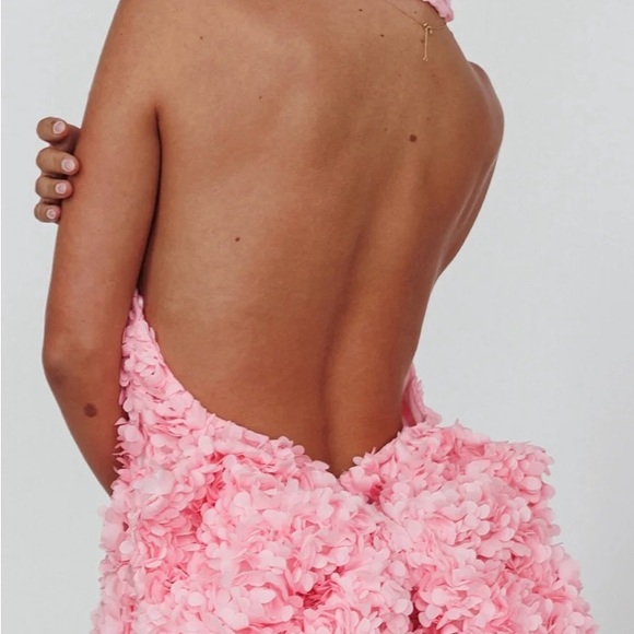 Selfie Leslie Blush Pink Rosette Mini Dress - Picture 3 of 9